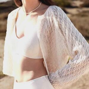 White Wedding Sweater Shawl